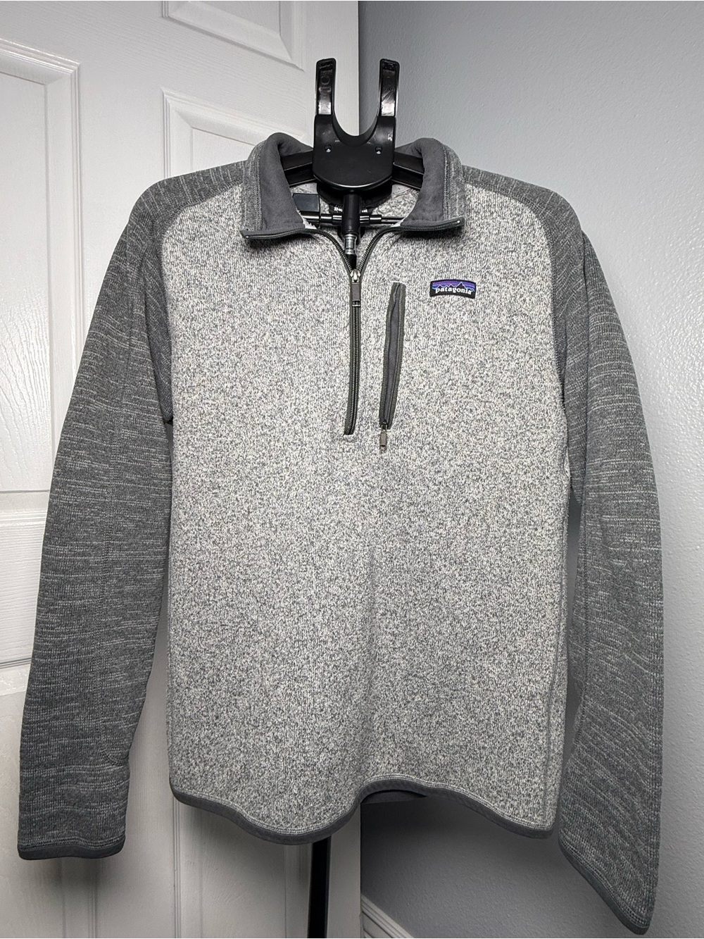 Patagonia Better Sweater 1/4 Zip Fleece Jacket Men's Size L Gray Heather